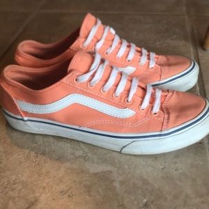 Hardly worn peach colored Vans